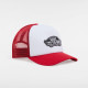 VANS, Classic patch curved bill trucker, Racing red