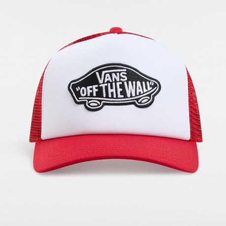 Classic patch curved bill trucker - Racing red