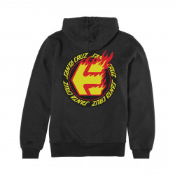 SANTA CRUZ, Flame kids hoodie, Black