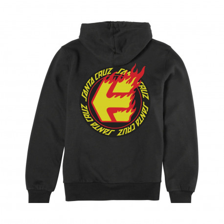 Flame kids hoodie - Black