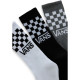 VANS, Drop v classic check crew sock, White/black/heathergrey