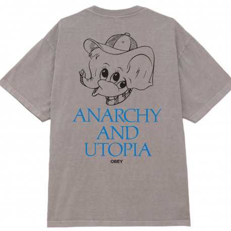 Obey anarchy & utopia - Pigment silver grey