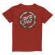 SANTA CRUZ, Youth flame ringed dot t-shirt, Dark rust