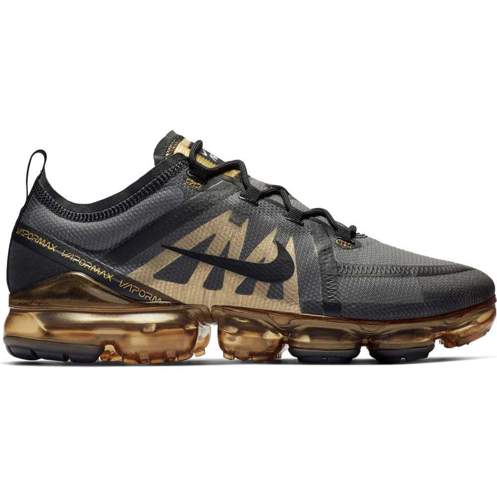 vapormax black metallic gold