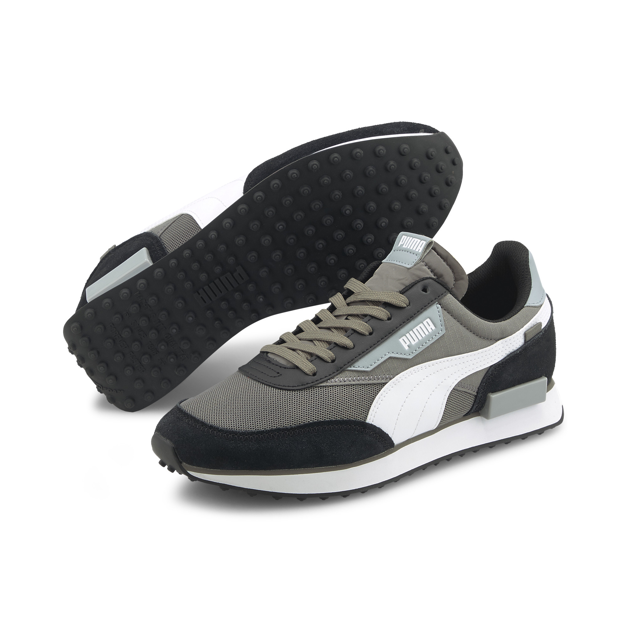 puma future rider core steel gray white